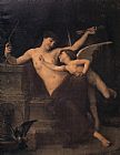 Emile Munier Canvas Paintings - Cupid Disarmed